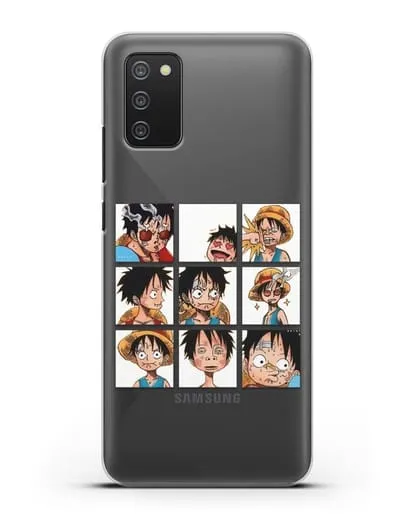 Чехол аниме Ванпис (One Piece) Луффи силиконовый для Samsung Galaxy A02s [SM-A025F]