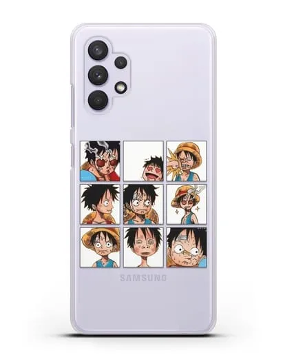 Чехол аниме Ванпис (One Piece) Луффи силиконовый для Samsung Galaxy A32 5G [SM-A326B]
