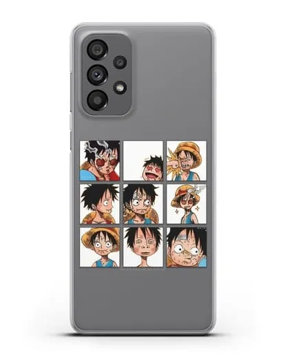 Чехол аниме Ванпис (One Piece) Луффи силиконовый для Samsung Galaxy A73 5G [SM-A736B]