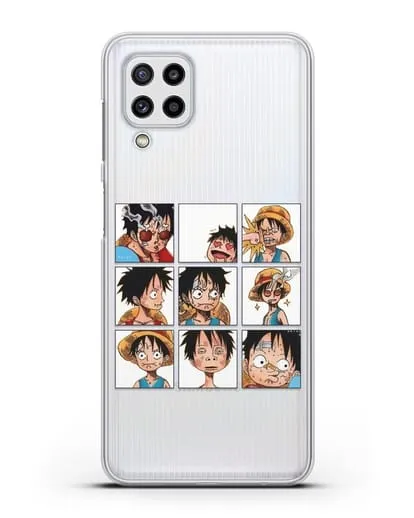 Чехол аниме Ванпис (One Piece) Луффи силиконовый для Samsung Galaxy M32 [SM-M325F]