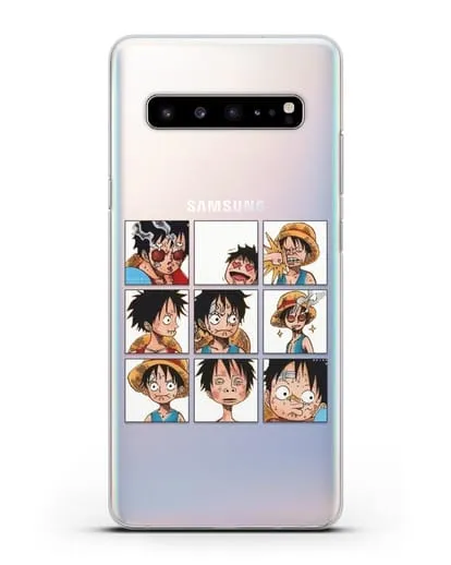 Чехол аниме Ванпис (One Piece) Луффи силиконовый для Samsung Galaxy S10 5G [SM-G977B]