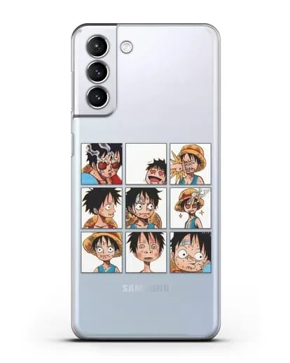 Чехол аниме Ванпис (One Piece) Луффи силиконовый для Samsung Galaxy S21 Plus [SM-G996B]