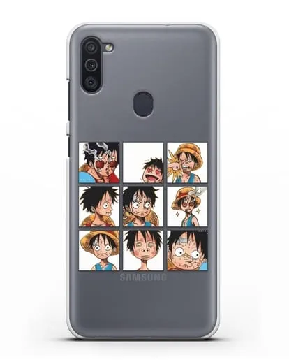 Чехол аниме Ванпис (One Piece) Луффи силиконовый для Samsung Galaxy M11 [SM-M115F]