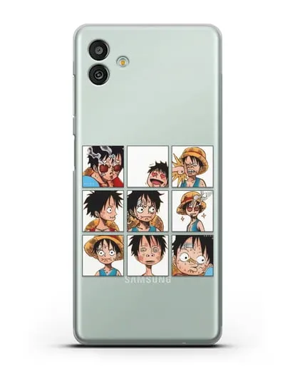 Чехол аниме Ванпис (One Piece) Луффи силиконовый для Samsung Galaxy M13 [SM-M135]