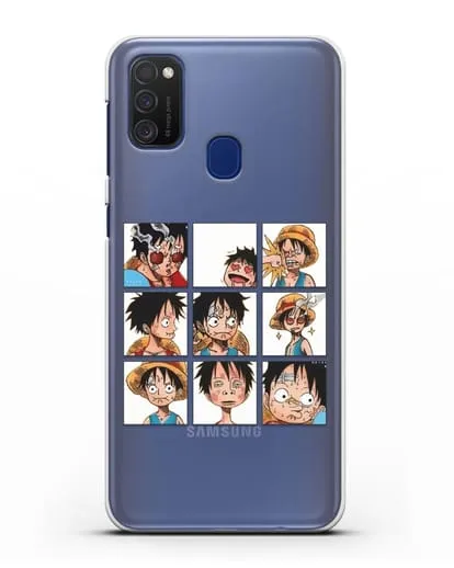 Чехол аниме Ванпис (One Piece) Луффи силиконовый для Samsung Galaxy M21 [SM-M215F]