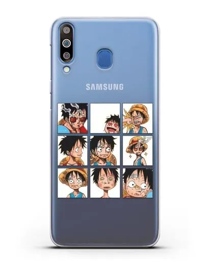 Чехол аниме Ванпис (One Piece) Луффи силиконовый для Samsung Galaxy M30 [SM-M305F]