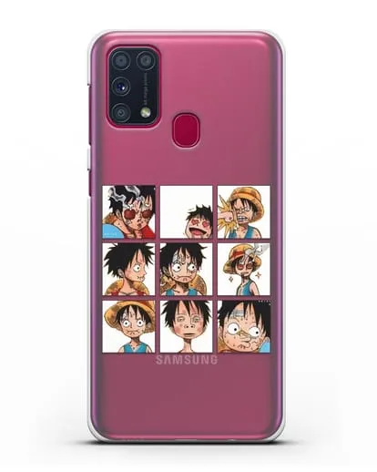 Чехол аниме Ванпис (One Piece) Луффи силиконовый для Samsung Galaxy M31 [SM-M315F]