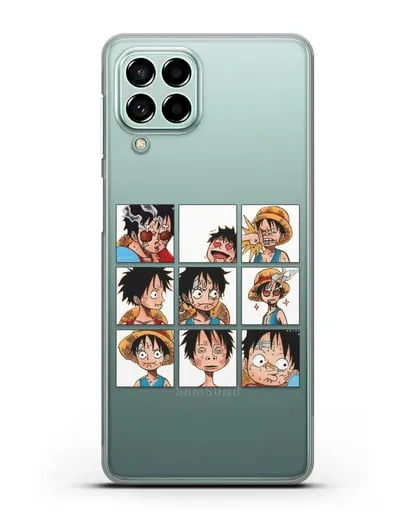 Чехол аниме Ванпис (One Piece) Луффи силиконовый для Samsung Galaxy M53 [SM-M536]