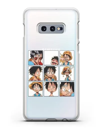 Чехол аниме Ванпис (One Piece) Луффи силиконовый для Samsung Galaxy S10e [SM-G970F]