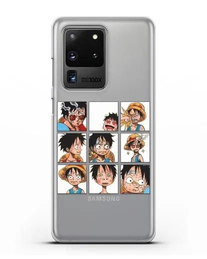 Чехол аниме Ванпис (One Piece) Луффи силиконовый для Samsung Galaxy S20 Ultra [SM-G988B]