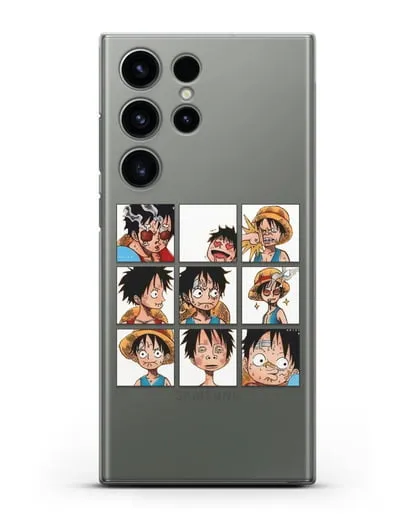 Чехол аниме Ванпис (One Piece) Луффи силиконовый для Samsung Galaxy S23 Ultra [SM-S918]