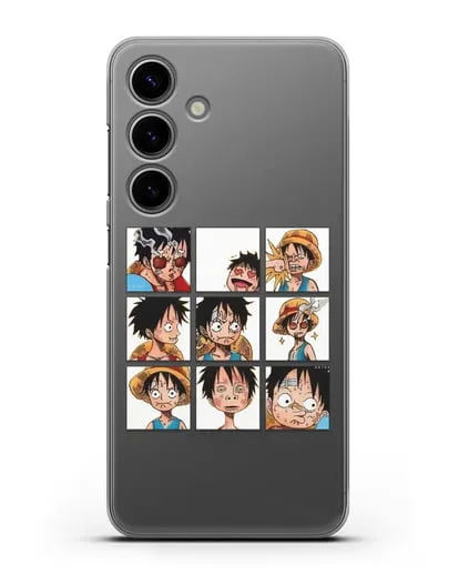 Чехол аниме Ванпис (One Piece) Луффи силиконовый для Samsung Galaxy S24