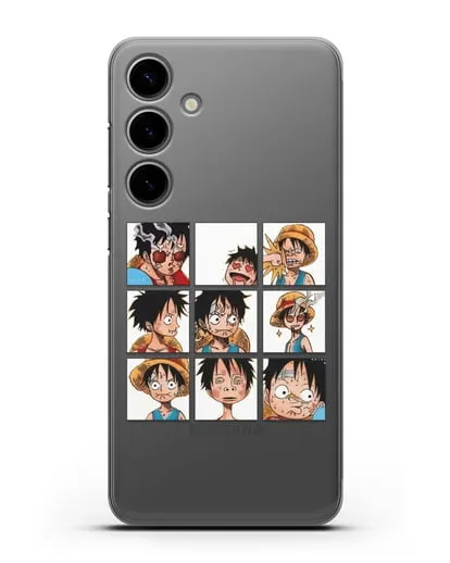 Чехол аниме Ванпис (One Piece) Луффи силиконовый для Samsung Galaxy S24 Plus