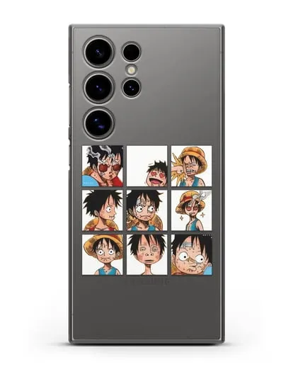 Чехол аниме Ванпис (One Piece) Луффи силиконовый для Samsung Galaxy S24 Ultra