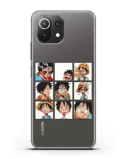 Чехол аниме Ванпис (One Piece) Луффи силиконовый для Xiaomi 11 Lite