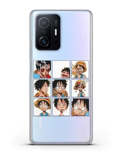 Чехол аниме Ванпис (One Piece) Луффи силиконовый для Xiaomi 11T Pro
