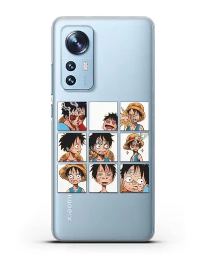 Чехол аниме Ванпис (One Piece) Луффи силиконовый для Xiaomi 12 Lite