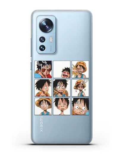 Чехол аниме Ванпис (One Piece) Луффи силиконовый для Xiaomi 12 Pro
