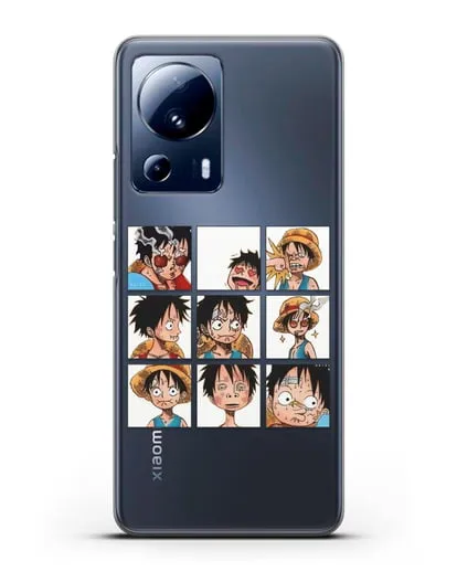 Чехол аниме Ванпис (One Piece) Луффи силиконовый для Xiaomi 13 Lite