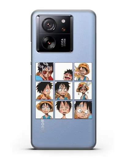 Чехол аниме Ванпис (One Piece) Луффи силиконовый для Xiaomi 13T Pro