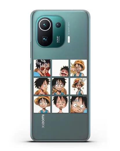 Чехол аниме Ванпис (One Piece) Луффи силиконовый для Xiaomi Mi 11 Pro