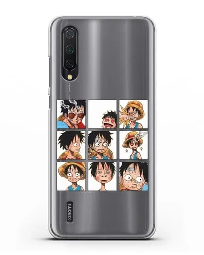 Чехол аниме Ванпис (One Piece) Луффи силиконовый для Xiaomi Mi 9 Lite