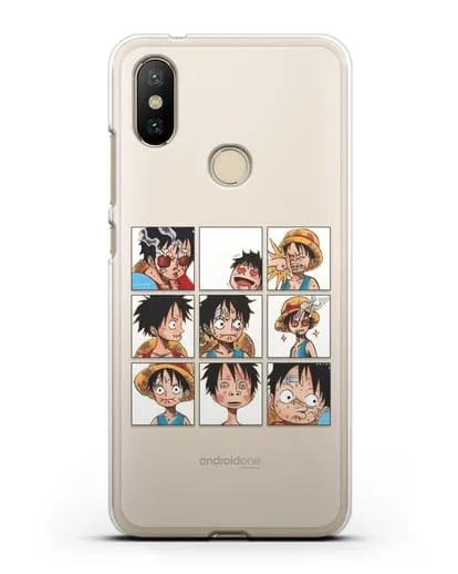 Чехол аниме Ванпис (One Piece) Луффи силиконовый для Xiaomi Mi A2