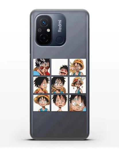 Чехол аниме Ванпис (One Piece) Луффи силиконовый для Xiaomi Redmi 12C
