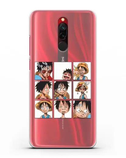 Чехол аниме Ванпис (One Piece) Луффи силиконовый для Xiaomi Redmi 8
