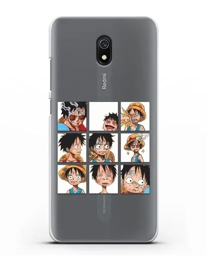 Чехол аниме Ванпис (One Piece) Луффи силиконовый для Xiaomi Redmi 8A