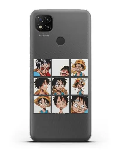 Чехол аниме Ванпис (One Piece) Луффи силиконовый для Xiaomi Redmi 9C