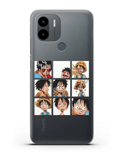 Чехол аниме Ванпис (One Piece) Луффи силиконовый для Xiaomi Redmi A1 Plus