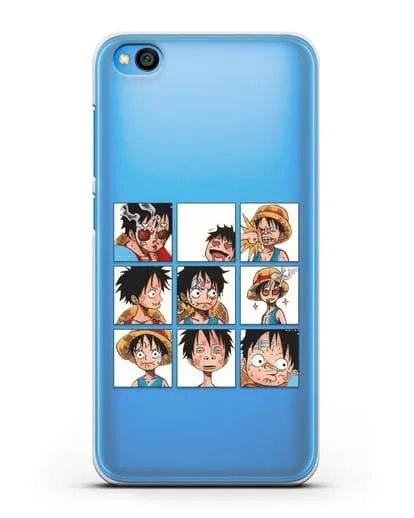 Чехол аниме Ванпис (One Piece) Луффи силиконовый для Xiaomi Redmi Go
