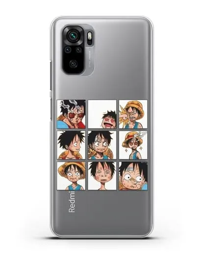 Чехол аниме Ванпис (One Piece) Луффи силиконовый для Xiaomi Redmi Note 10S