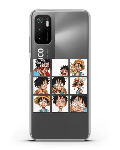 Чехол аниме Ванпис (One Piece) Луффи силиконовый для Xiaomi Redmi Note 10T
