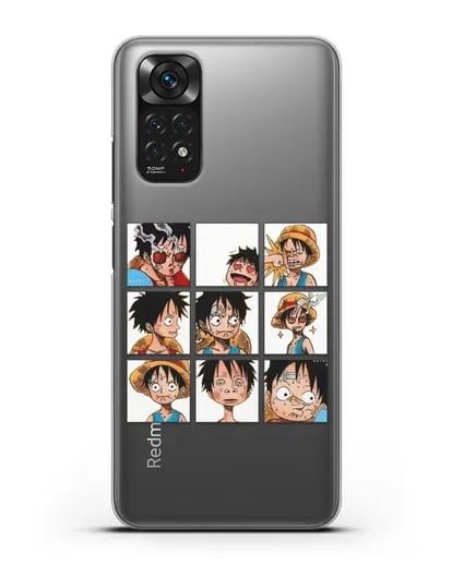Чехол аниме Ванпис (One Piece) Луффи силиконовый для Xiaomi Redmi Note 11