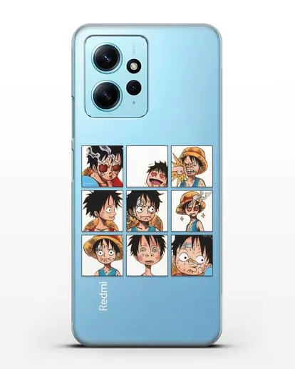 Чехол аниме Ванпис (One Piece) Луффи силиконовый для Xiaomi Redmi Note 12 4G