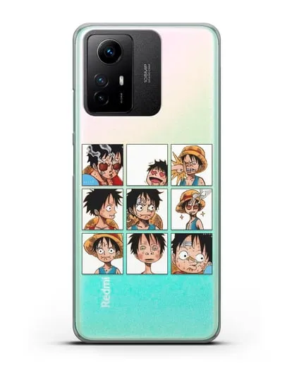 Чехол аниме Ванпис (One Piece) Луффи силиконовый для Xiaomi Redmi Note 12S