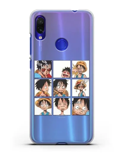 Чехол аниме Ванпис (One Piece) Луффи силиконовый для Xiaomi Redmi Note 7