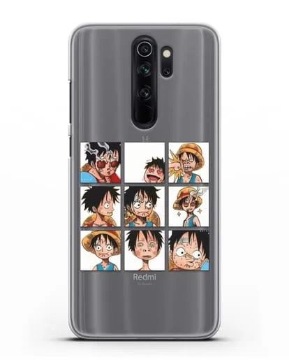 Чехол аниме Ванпис (One Piece) Луффи силиконовый для Xiaomi Redmi Note 8 Pro