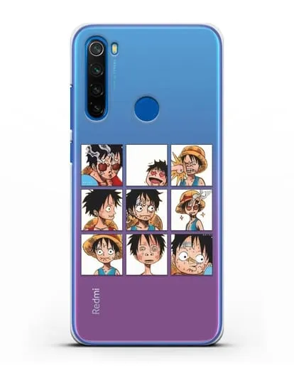 Чехол аниме Ванпис (One Piece) Луффи силиконовый для Xiaomi Redmi Note 8T