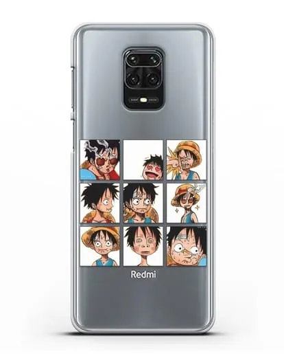 Чехол аниме Ванпис (One Piece) Луффи силиконовый для Xiaomi Redmi Note 9S