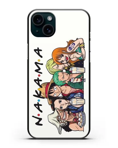 Чехол аниме Ванпис (One Piece) Накама друзья силиконовый для iPhone 15 Plus