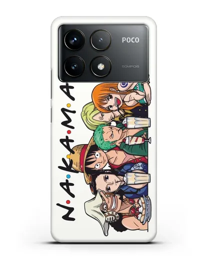 Чехол аниме Ванпис (One Piece) Накама друзья силиконовый для Xiaomi Poco F6 Pro