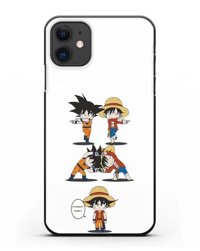 Чехол аниме Ванпис (One Piece) Гоку и Луффи силиконовый для iPhone 11