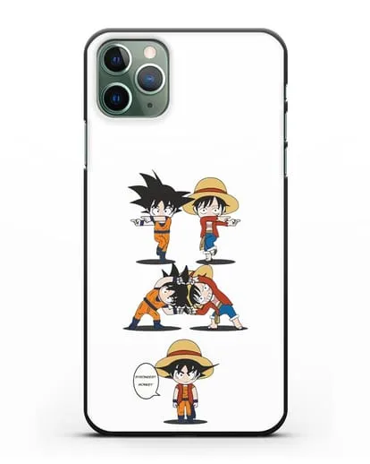 Чехол аниме Ванпис (One Piece) Гоку и Луффи силиконовый для iPhone 11 Pro Max