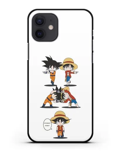Чехол аниме Ванпис (One Piece) Гоку и Луффи силиконовый для iPhone 12