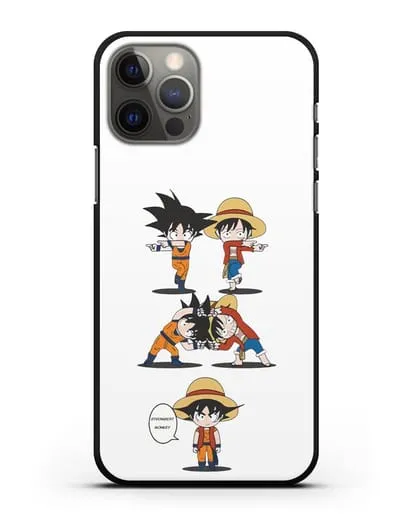 Чехол аниме Ванпис (One Piece) Гоку и Луффи силиконовый для iPhone 12 Pro