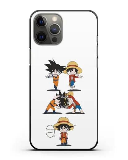 Чехол аниме Ванпис (One Piece) Гоку и Луффи силиконовый для iPhone 12 Pro Max