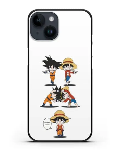 Чехол аниме Ванпис (One Piece) Гоку и Луффи силиконовый для iPhone 14
